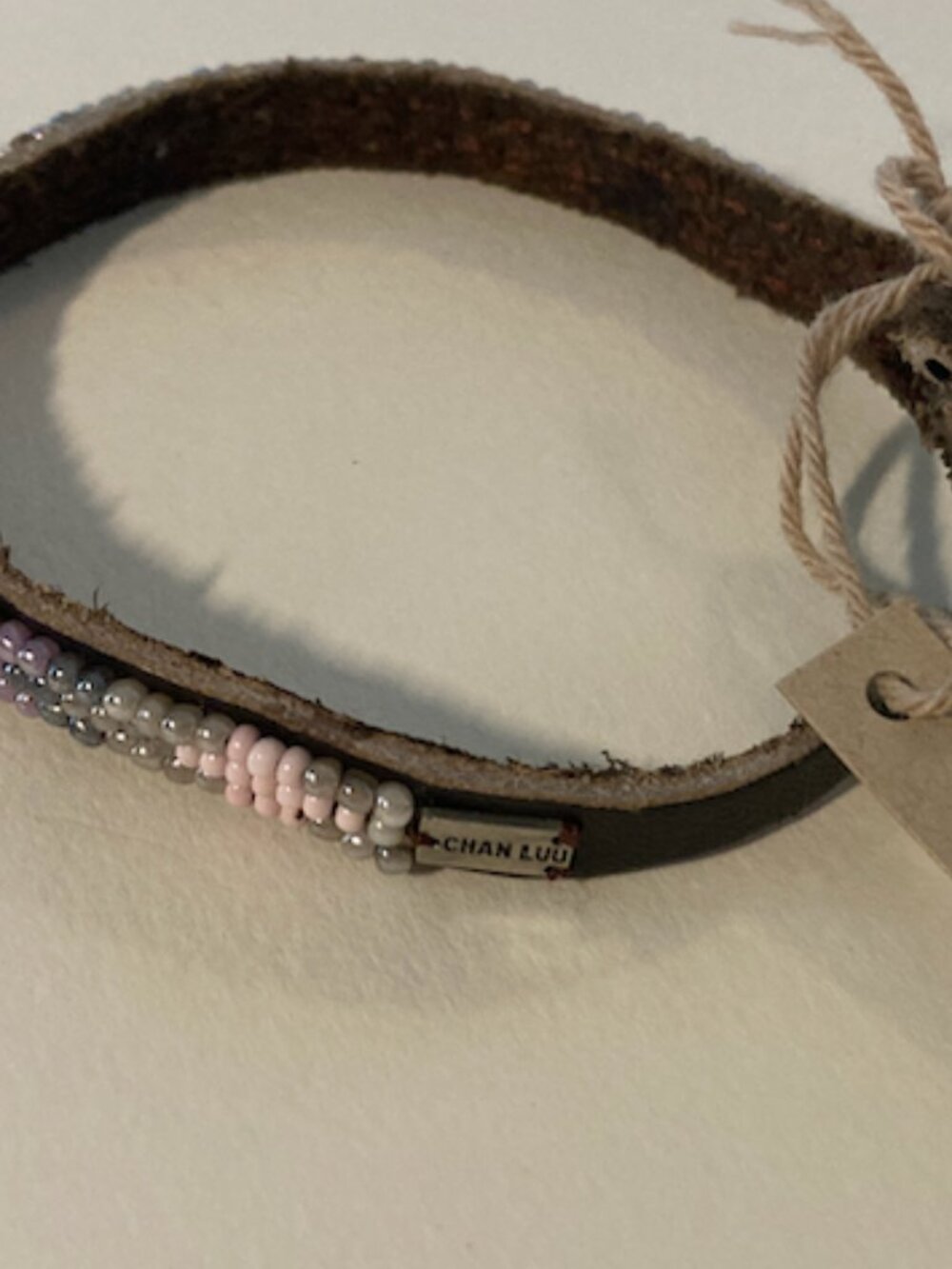 Chan Luu Single Wrap Suede Bracelet Pastel Seed Bead Woven Leather Adjustable - Picture 5 of 5